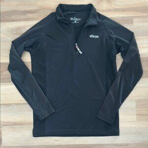 Sherpa Black Half-Zip Pullover